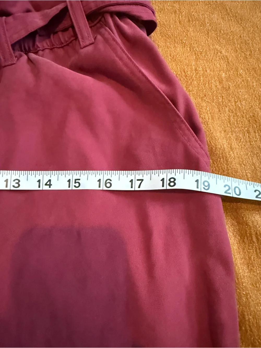 A new day Paper bag pull on pants medium burgundy - Picture 4 of 6